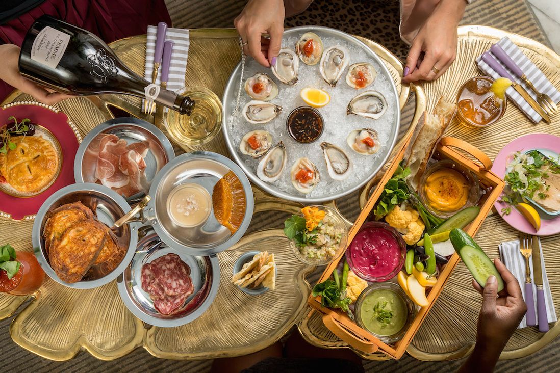 Oysters, Charcuterie, Crudite<br>